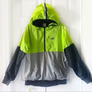 PINK VS Hood Anorak Windbreaker Jacket Gray Green
